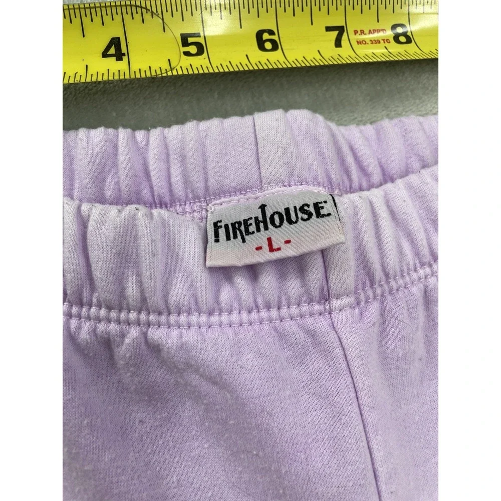 Firehouse Sweatshirt Pants Set Girls Size L Purple Rainbow Heart Made in USA